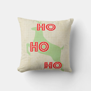 ho ho ho Rentiere rot grün Weihnachten Kissen