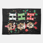 Ho Ho Ho Retriever Golden Weihnachten Geschirrtuch (Horizontal)