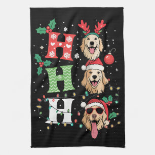 Ho Ho Ho Retriever Golden Weihnachten Geschirrtuch