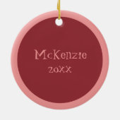 HO HO HO Retro Christmas Keramik Ornament (Hinten)