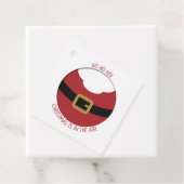 HO HO HO! Roter Weihnachtsbauch mit Gürtel und Bar Geschenkanhänger (Beispiel)