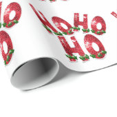 HO, HO, HO! Rotes Muster Geschenkpapier (Rolleneckpunkt)