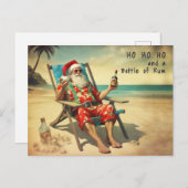 Ho Ho Ho & Rum Postkarte (Vorne/Hinten)