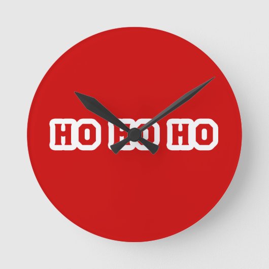 HO HO HO RUNDE WANDUHR (Vorderseite)