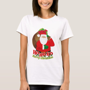 Ho Ho Ho Sankt-Damen-T - Shirt der frohen