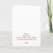 Ho Ho Ho Sankt-Karte Feiertagskarte (Rückseite)