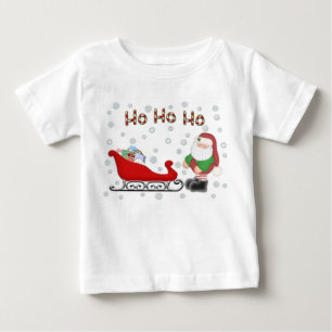 Ho Ho Ho Sanktsleigh-Kleinkind-Weiß-T - Shirt