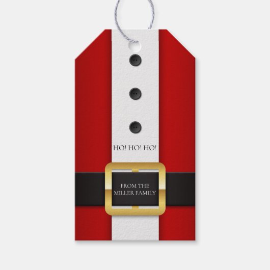 Ho Ho Ho Santa Anzug Personalisiert Name | Weihnac Geschenkanhänger (Vorderseite)