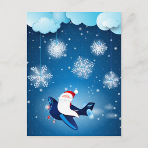 Ho ho ho! Santa auf dem Flugzeug, Postkarte