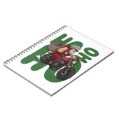 Ho Ho Ho Santa Biker Notizblock (Linke Seite)