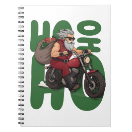Ho Ho Ho Santa Biker Notizblock
