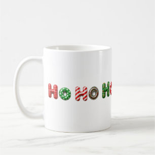 Ho Ho Ho Santa Candy Cane Polka Dot Weihnachten Kaffeetasse