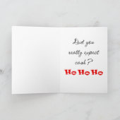Ho Ho Ho Santa Card Feiertagskarte (Innenseite)