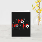 Ho Ho Ho Santa Christmas Pajamas Funny Adults Kids Karte (Gelbe Blume)