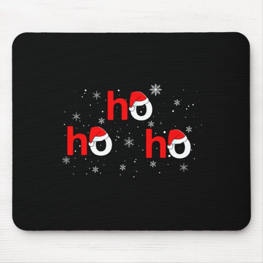 Ho Ho Ho Santa Christmas Pajamas Funny Adults Kids Mousepad (Vorne)