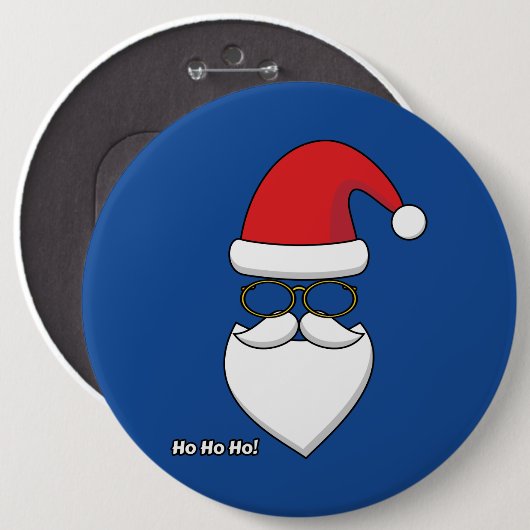 Ho Ho Ho Santa Claus Button (Vorne & Hinten)