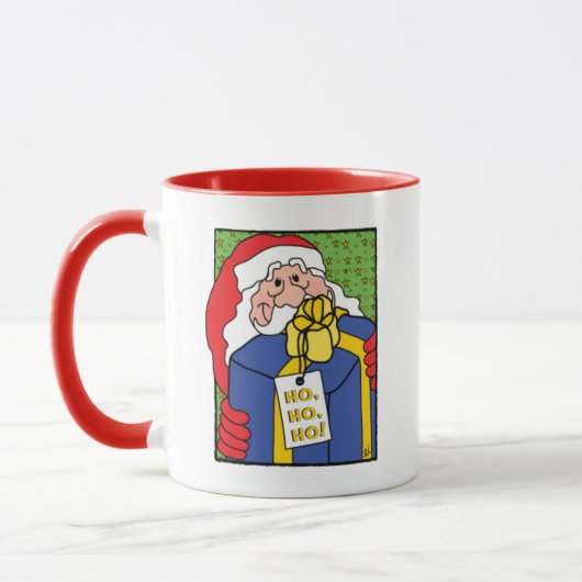 "HO, HO, HO!" SANTA CLAUS Classic White Coffee Tas Tasse (Links)