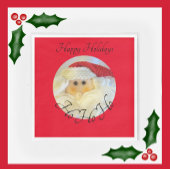 Ho Ho Ho Santa Claus Gesicht Niedlichen Roten Weih Serviette