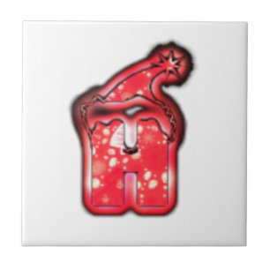 Ho Ho Ho! Santa Claus Hat Merry Christmas Star.png Fliese