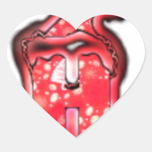 Ho Ho Ho! Santa Claus Hat Merry Christmas Star.png Herz-Aufkleber (Vorderseite)