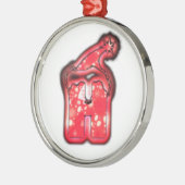 Ho Ho Ho! Santa Claus Hat Merry Christmas Star.png Silbernes Ornament (Links)