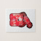 Ho Ho Ho! Santa Claus Hat Merry Christmas Star Puzzle (Horizontal)