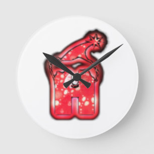 Ho Ho Ho! Santa Claus Hat Merry Christmas Star Runde Wanduhr