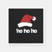 Ho Ho Ho Santa Claus Hat Xmas Weihnachtsvibes Serviette (Vorderseite)