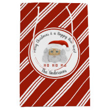HO HO HO Santa Claus Red Lines Frohe Weihnachten