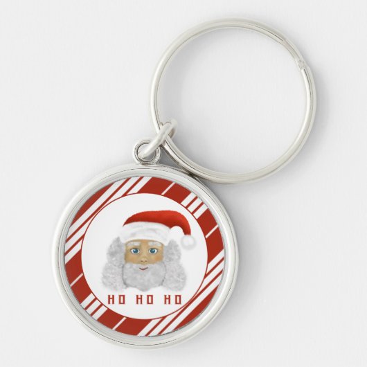 HO HO HO Santa Claus Weihnachten Schlüsselanhänger (Vorne)