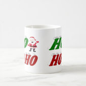 Ho Ho Ho Santa Claus Weihnachts-Halbtypografie Kaffeetasse (Mittel)