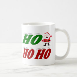 Ho Ho Ho Santa Claus Weihnachts-Halbtypografie Kaffeetasse