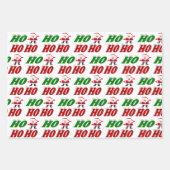 Ho Ho Ho Santa Claus Weihnachtstypografie Geschenkpapier Set (Vorderseite 2)