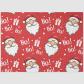 Ho! Ho! Ho! Santa Claus | Weihnachtszettel Seidenpapier (Vorderseite)