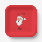 Ho ho ho santa clause pappteller (Vorderseite)
