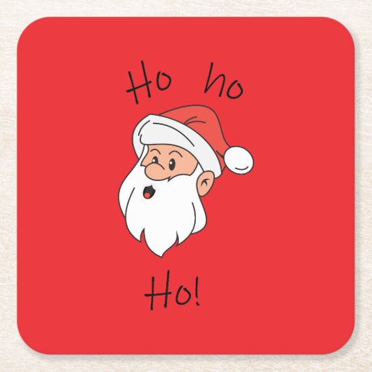 Ho ho ho santa clause rechteckiger pappuntersetzer (Vorderseite)