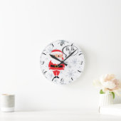 Ho, Ho, Ho Santa Clock Runde Wanduhr (Zuhause)