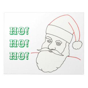 Ho! Ho! Ho! Santa Coloring Sheets auf Notepad Notizblock