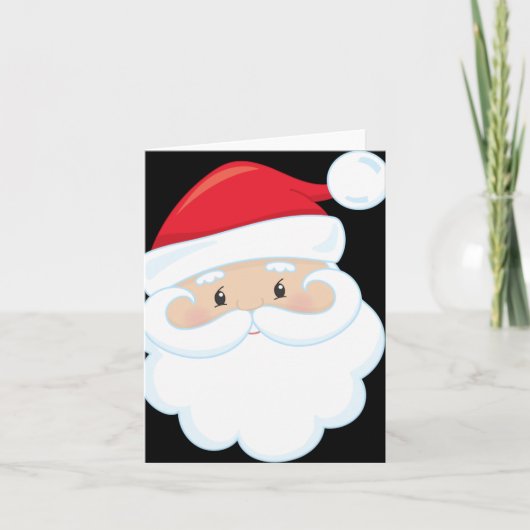 Ho Ho Ho Santa Face Christmas Holidays Red White T Karte