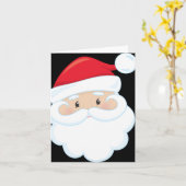 Ho Ho Ho Santa Face Christmas Holidays Red White T Karte (Gelbe Blume)
