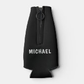 Ho Ho Ho Santa Face Frohe Weihnachten Personalisie Flaschenkühler (Rückseite)