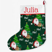 Ho Ho Ho Santa Großer Weihnachtsstrumpf (Rückseite)