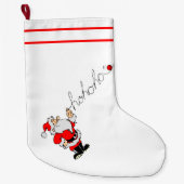 Ho Ho Ho Santa Großer Weihnachtsstrumpf (Vorderseite)
