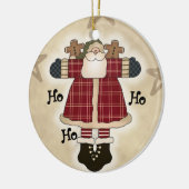 Ho Ho Ho Santa Keepake Keramik Ornament (Links)