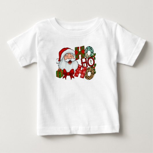 Ho Ho Ho Santa Laughing Face Christmas Tee (Vorderseite)