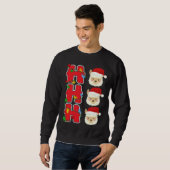 Ho Ho Ho Santa Llama Christmas Sweatshirt (Vorne ganz)