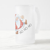 Ho Ho Ho Santa Mattglas Bierglas (VorderseiteRechts)
