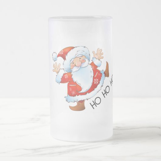 Ho Ho Ho Santa Mattglas Bierglas (Mittel)