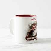 Ho Ho Ho Santa Mug – Christmas Gift Zweifarbige Tasse (Vorderseite Links)