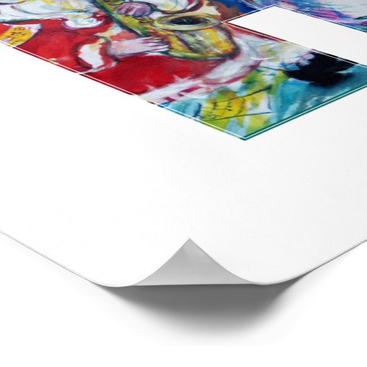 HO HO HO SANTA MUSICAL CHRISTMAS NIGHT POSTER (Ecke)